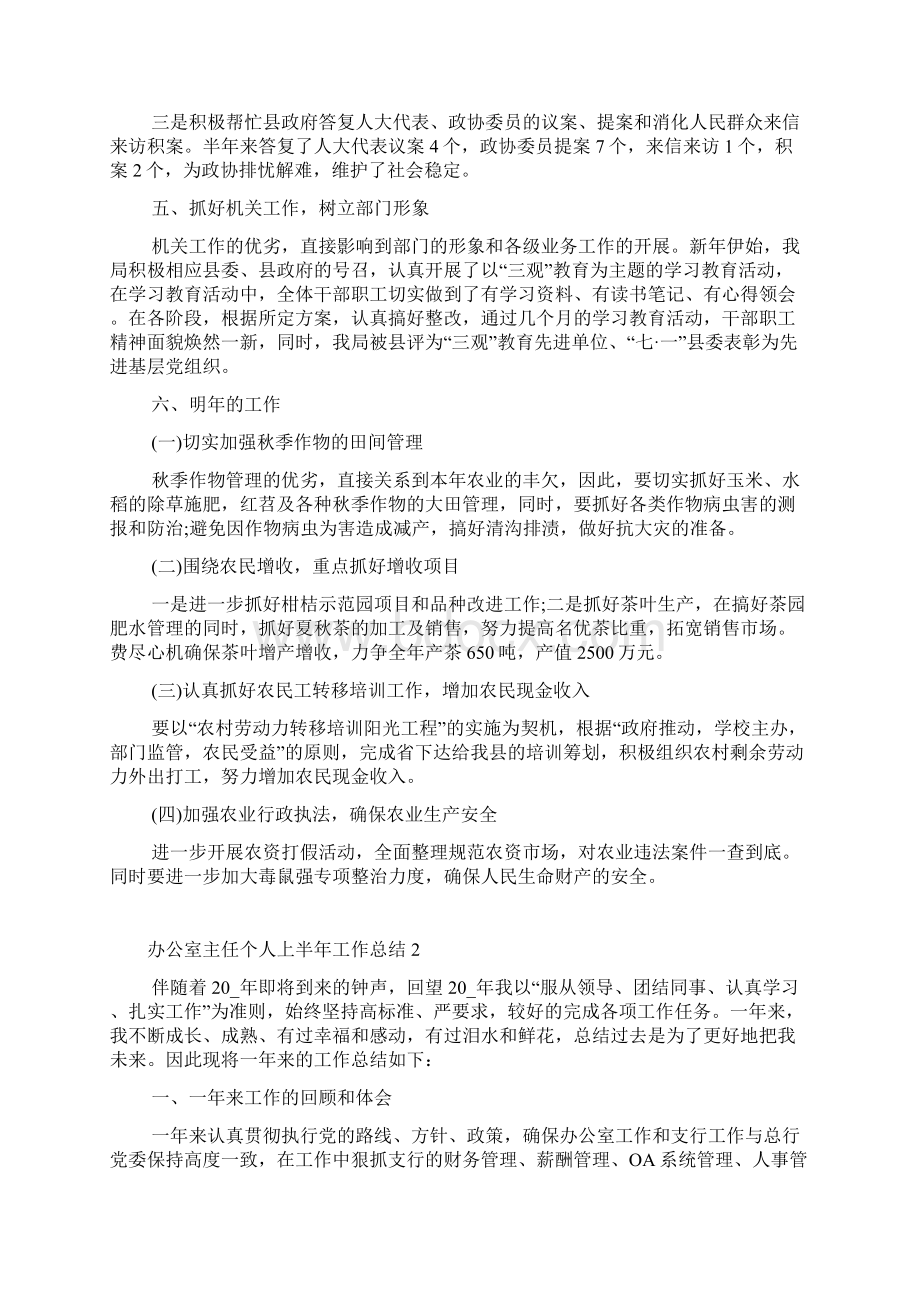 办公室主任个人上半年工作总结5篇.docx_第3页