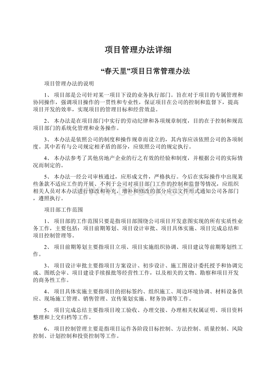 项目管理办法详细.docx_第1页