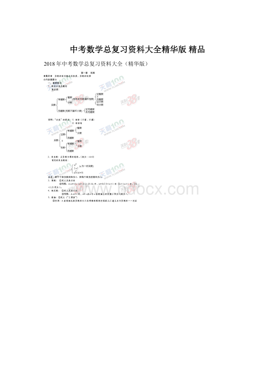 中考数学总复习资料大全精华版 精品.docx