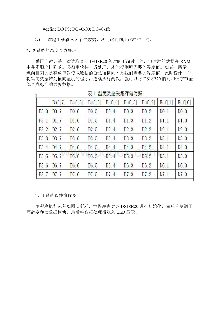 单片机课程设计之基于DS18B20的多点温度测量系统的设计.docx_第3页