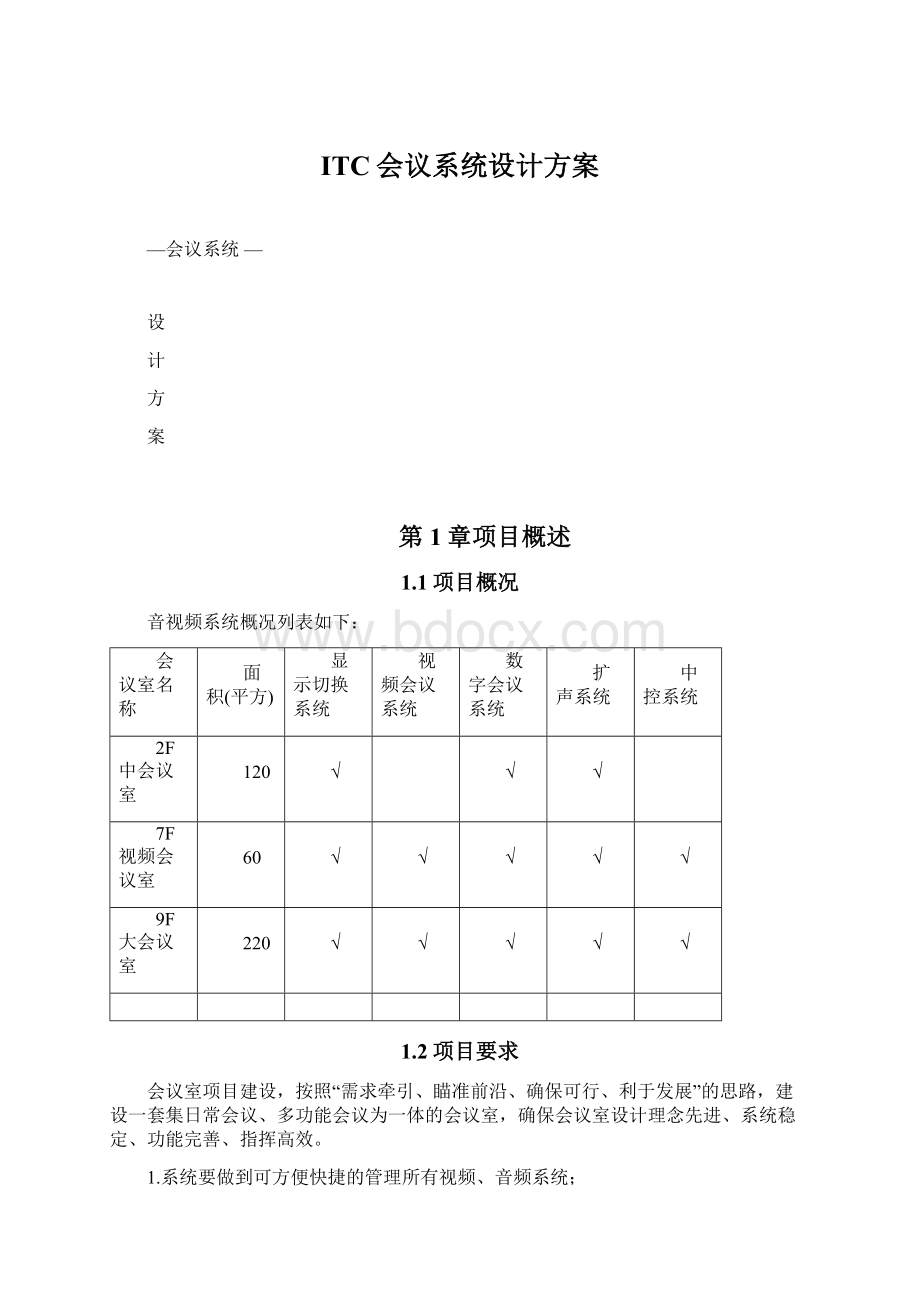 ITC会议系统设计方案.docx