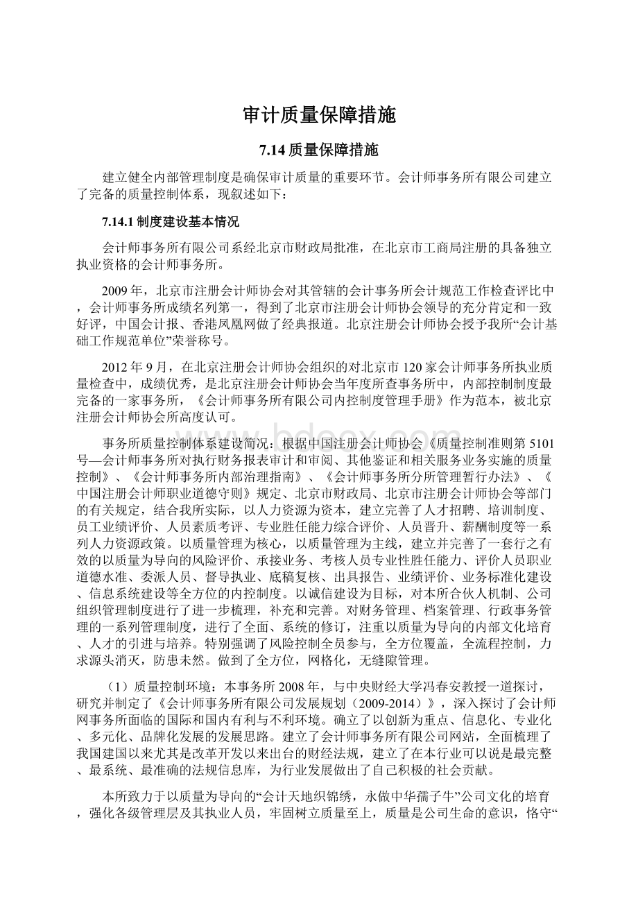 审计质量保障措施文档格式.docx