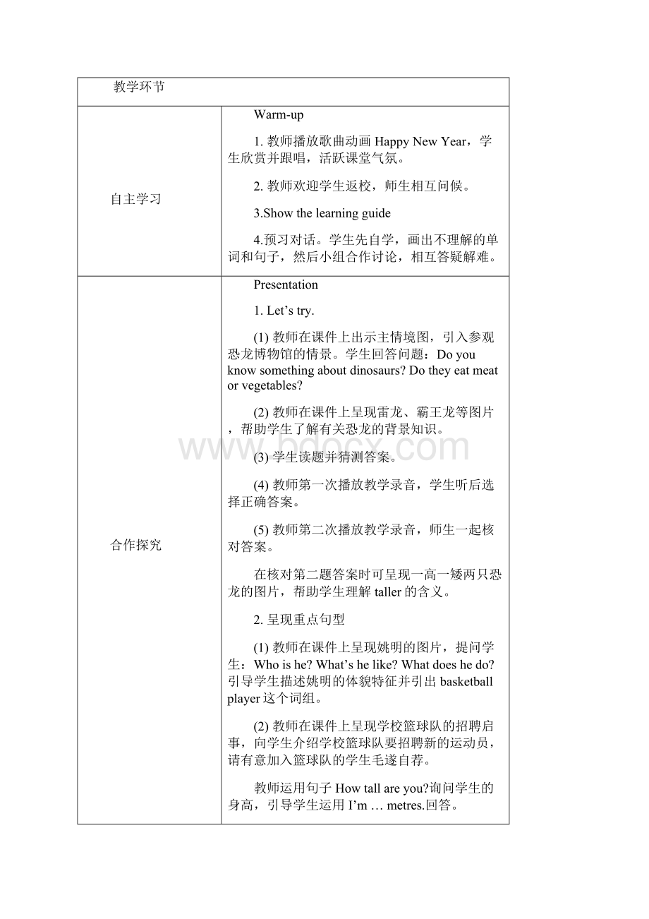 最新pep人教版六年级英语下册第一单元导学案.docx_第2页