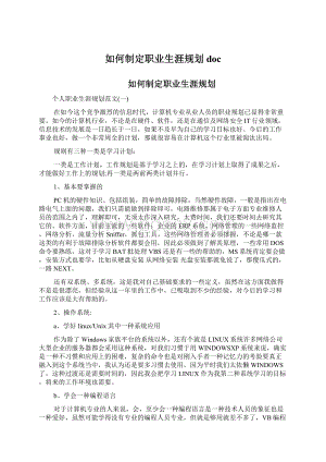 如何制定职业生涯规划docWord格式文档下载.docx