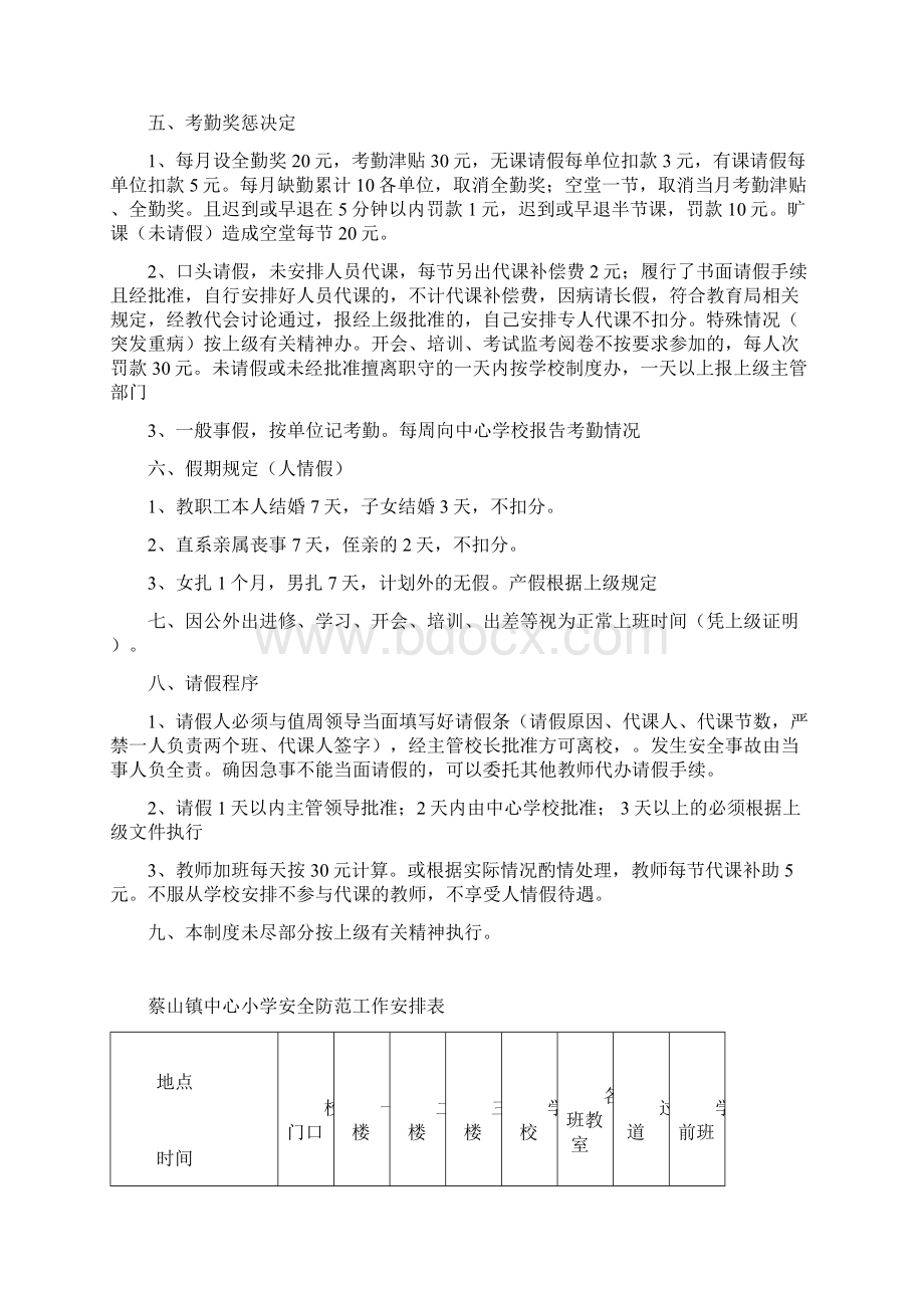 秋春镇小教师考勤制度.docx_第2页