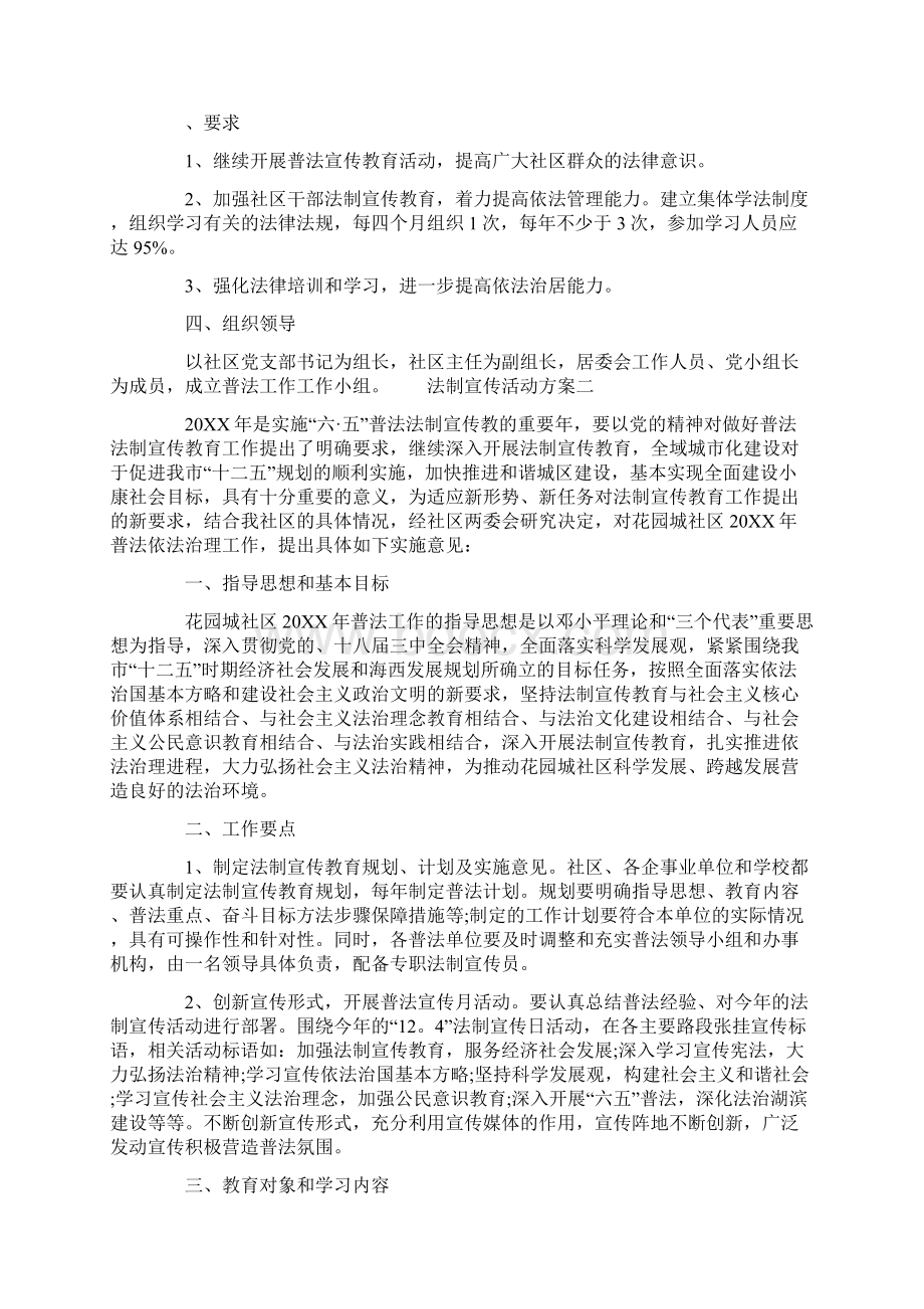 法制宣传精彩活动方案设计社区法制宣传精彩活动方案设计文档格式.docx_第2页