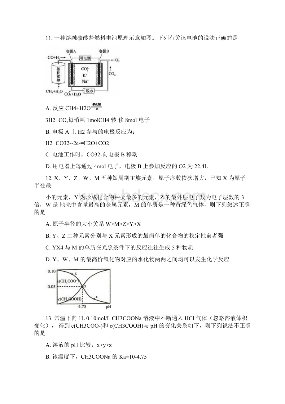 四川隆昌一中高届高三第一次周考化学试题 Word版含答案.docx_第2页