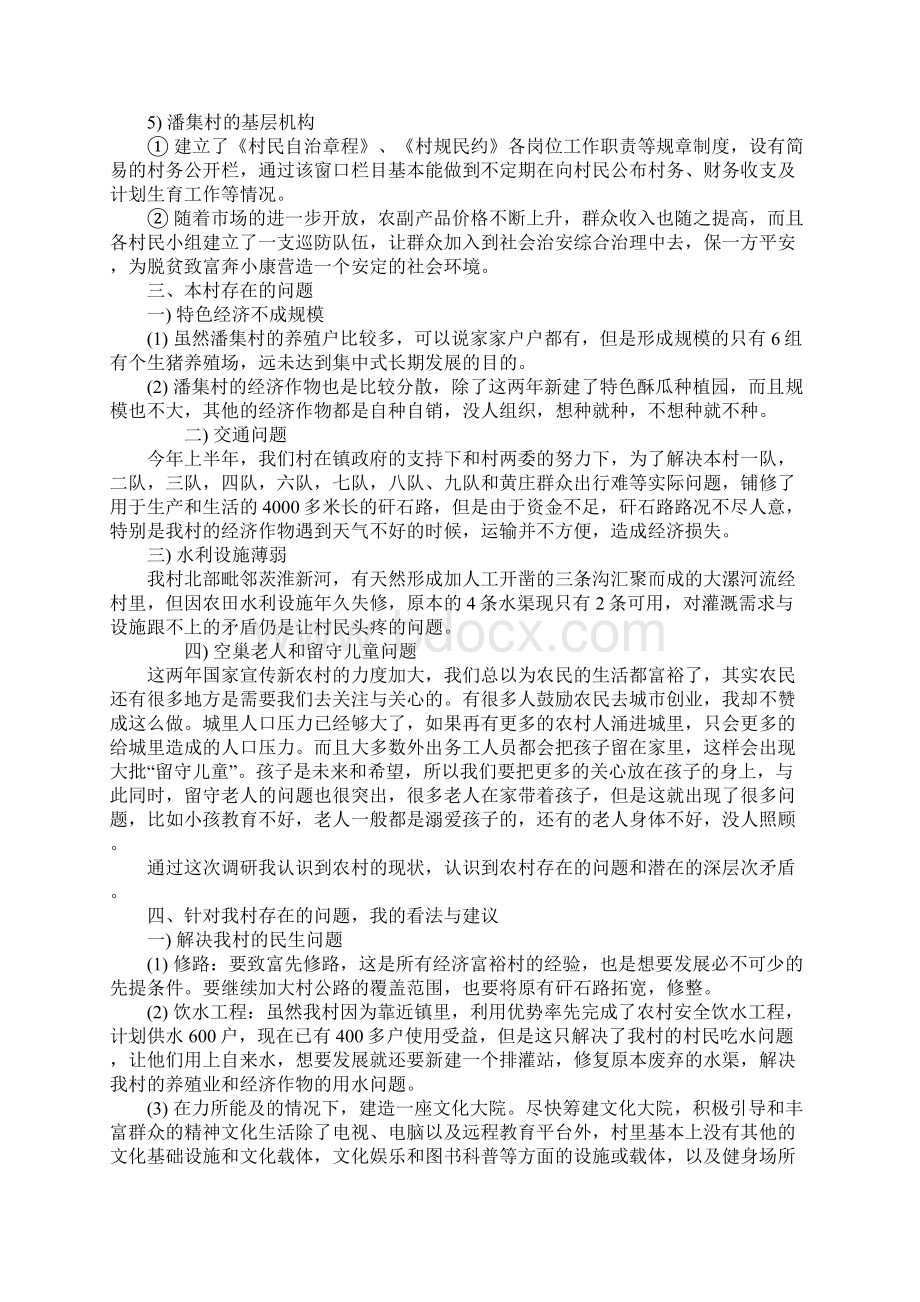 大学生村官调研报告范本文档格式.docx_第2页