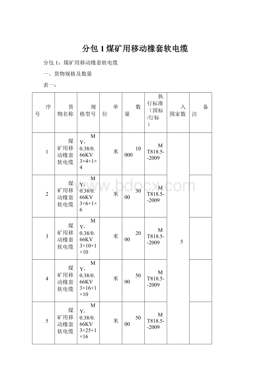 分包1煤矿用移动橡套软电缆.docx