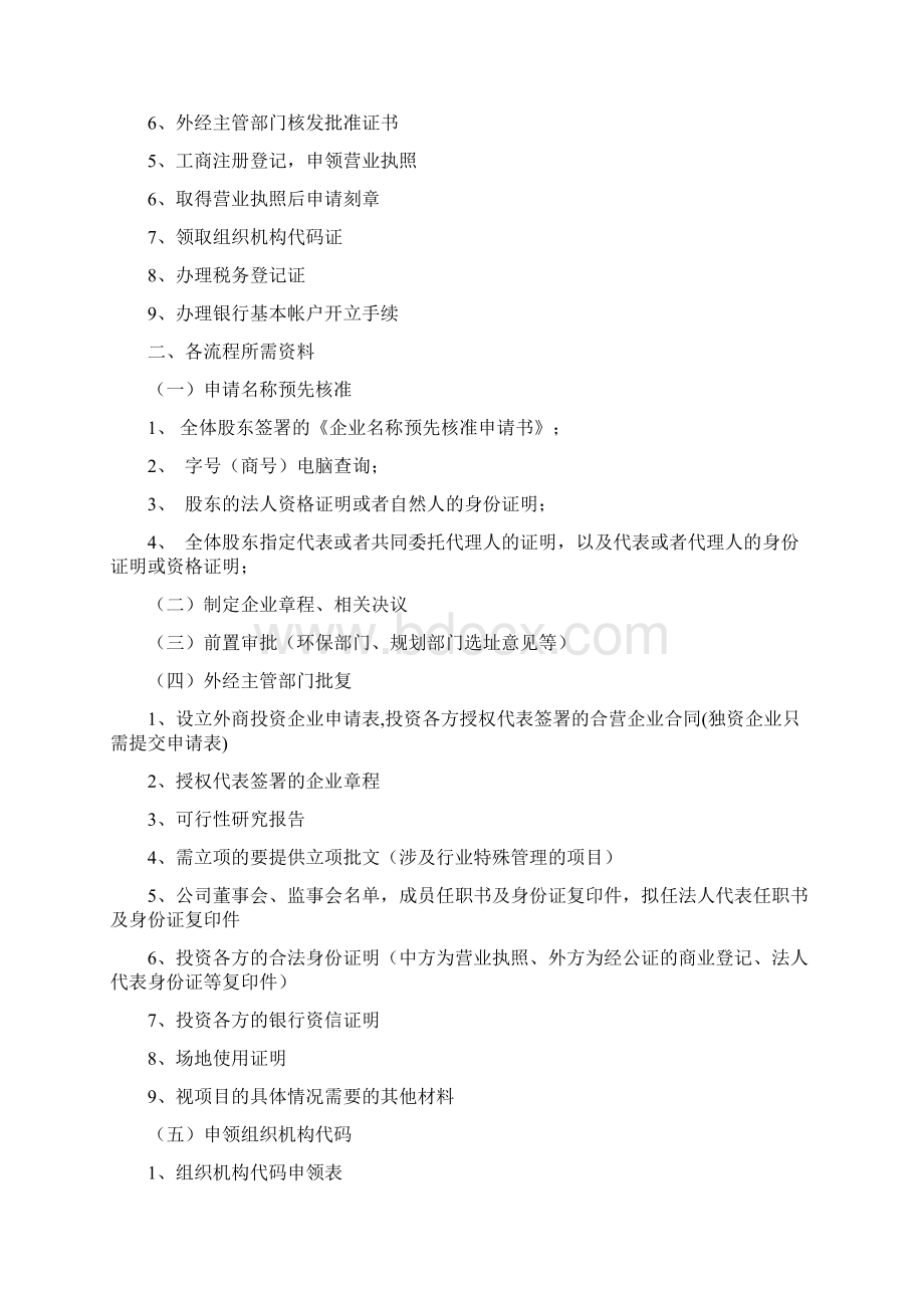 企业办理流程相关手续Word格式文档下载.docx_第3页