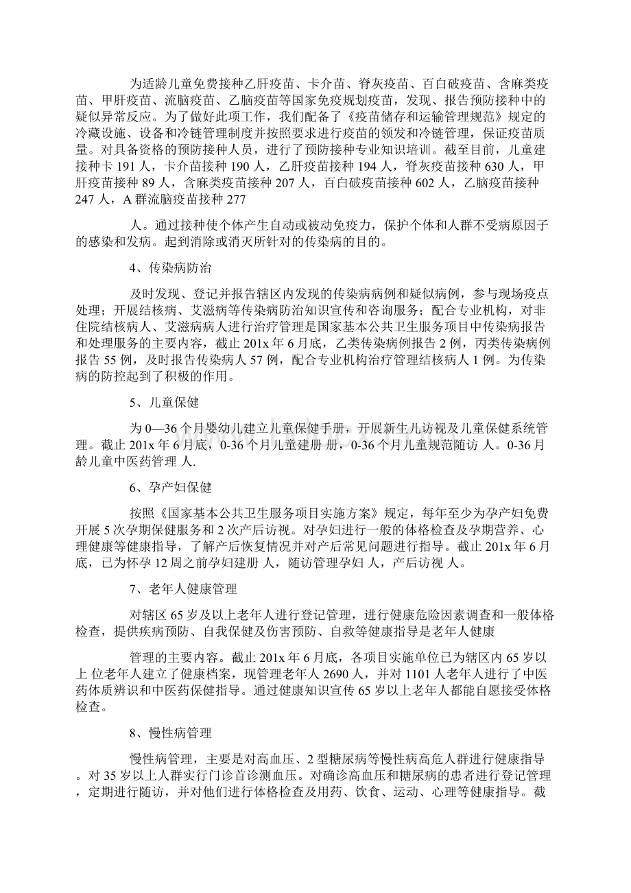 卫生院公共卫生服务中医药管理项目工作上半年总结报告.docx_第3页