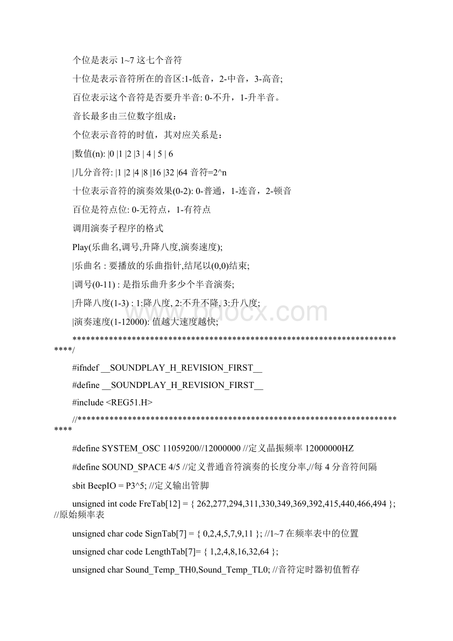 蜂鸣器音乐工具文档格式.docx_第2页