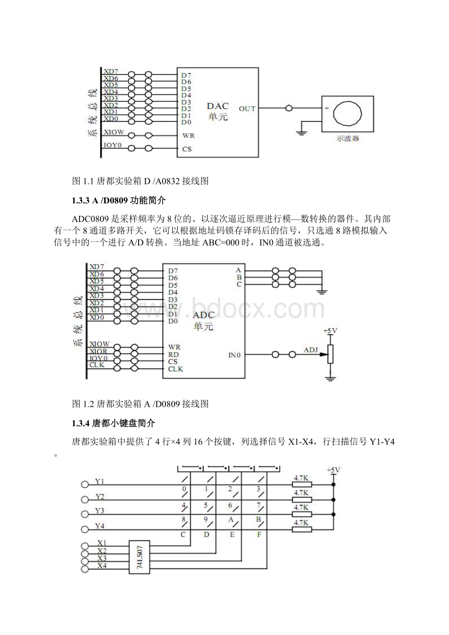 中南大学微机原理课程设计报告信号发生器功能程序设计.docx_第3页