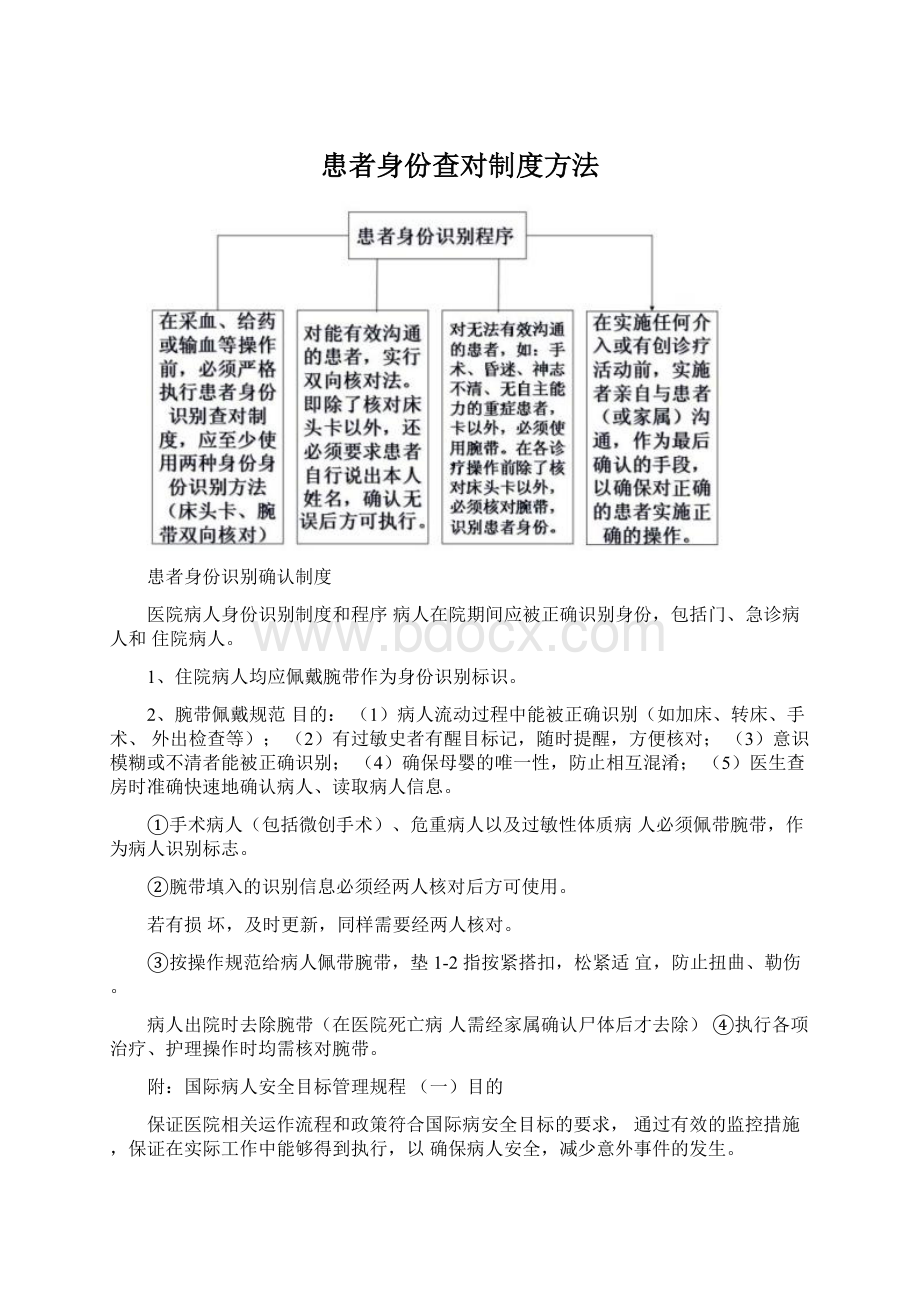 患者身份查对制度方法Word格式文档下载.docx