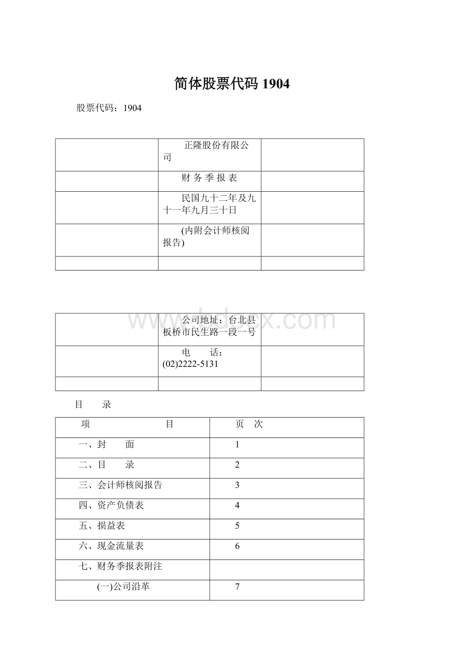 简体股票代码1904Word文档格式.docx_第1页