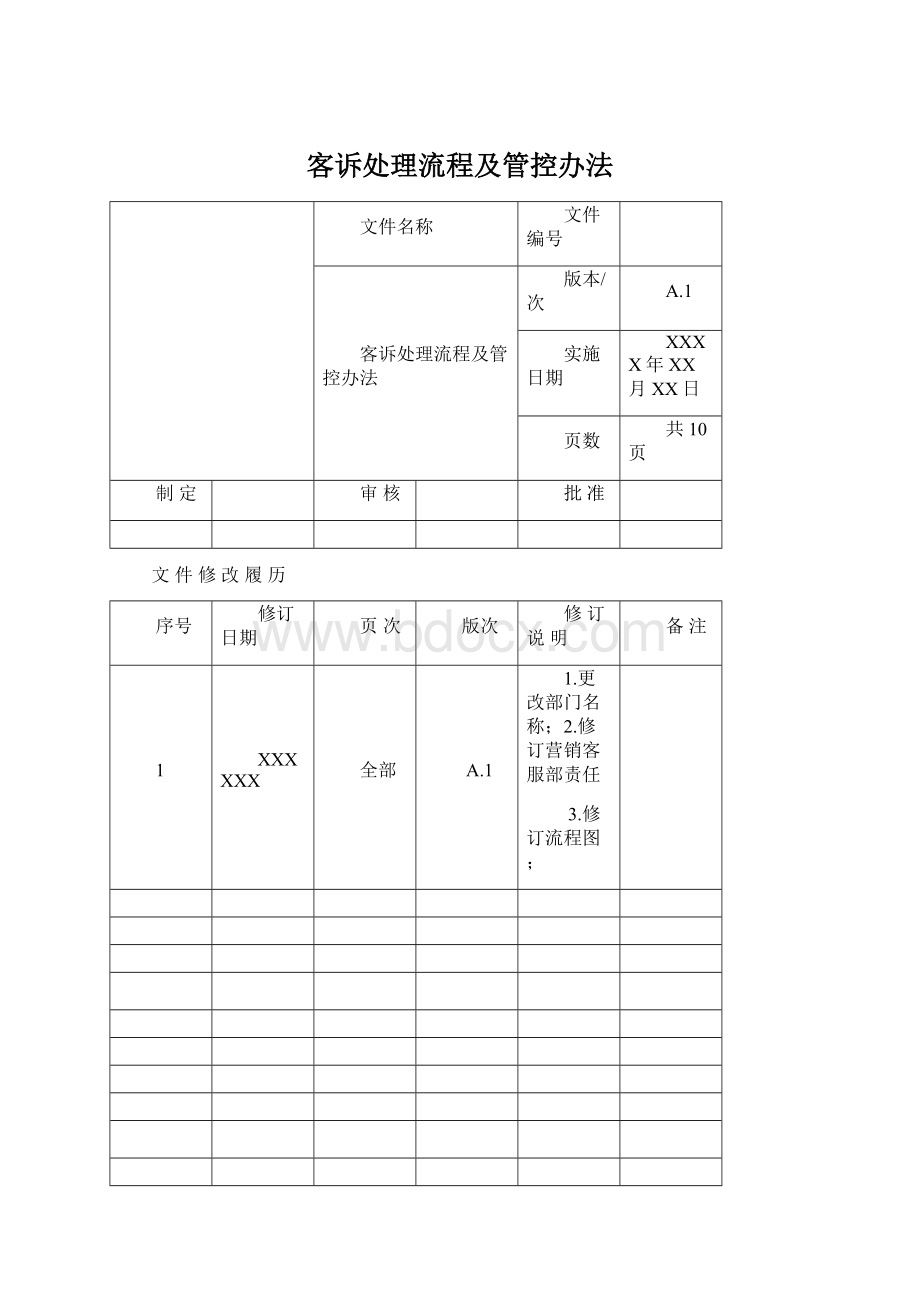 客诉处理流程及管控办法.docx