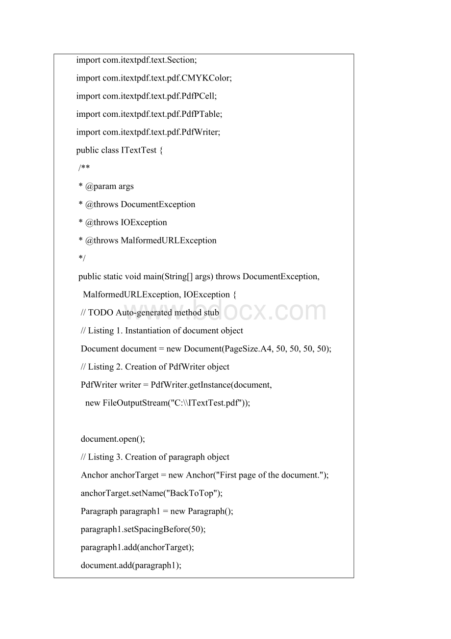 itext生成pdf的例子以及jar包以及api等.docx_第2页