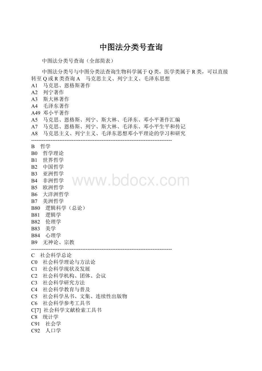 中图法分类号查询Word文档格式.docx_第1页