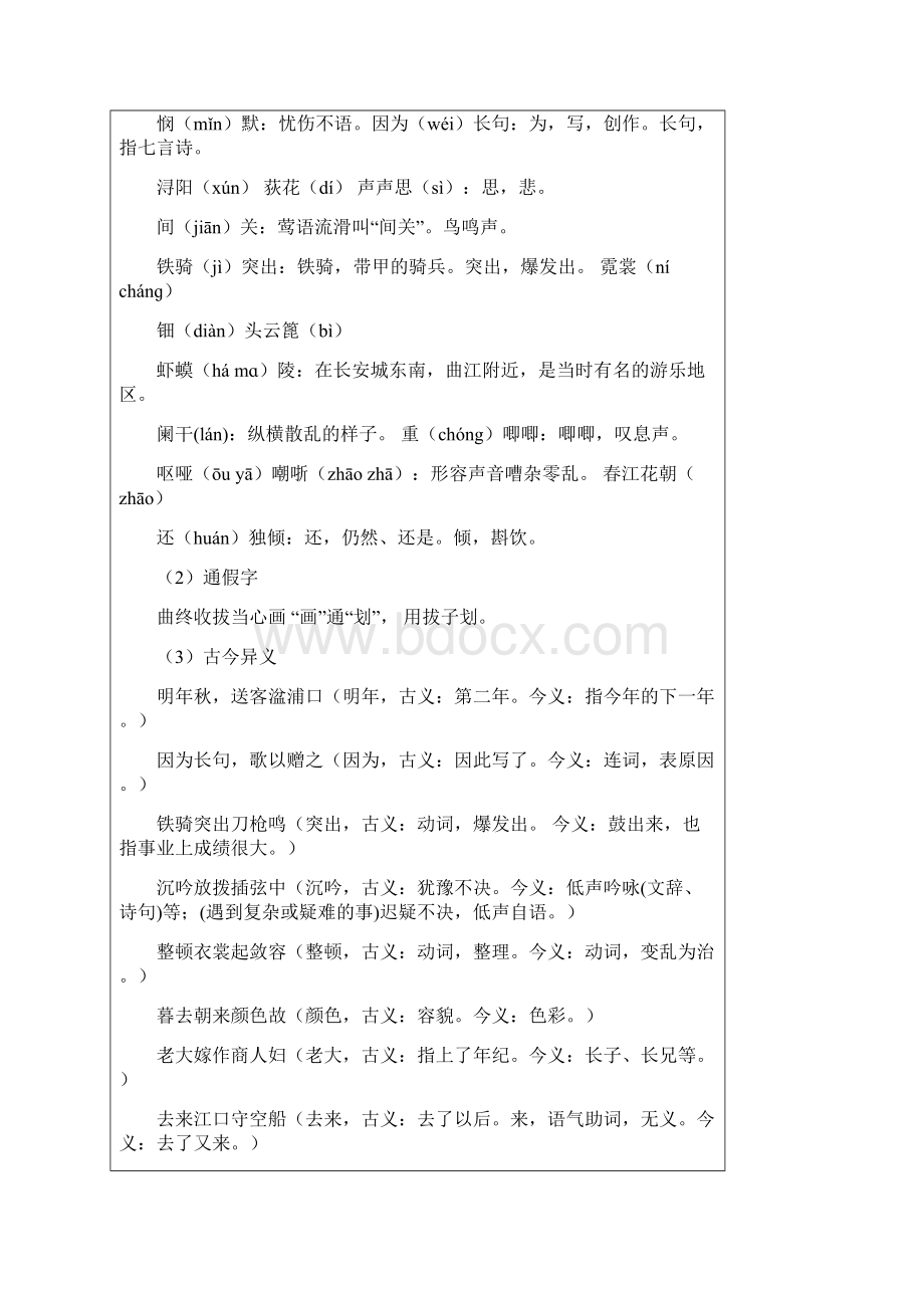 琵琶行 并序Word文档下载推荐.docx_第3页