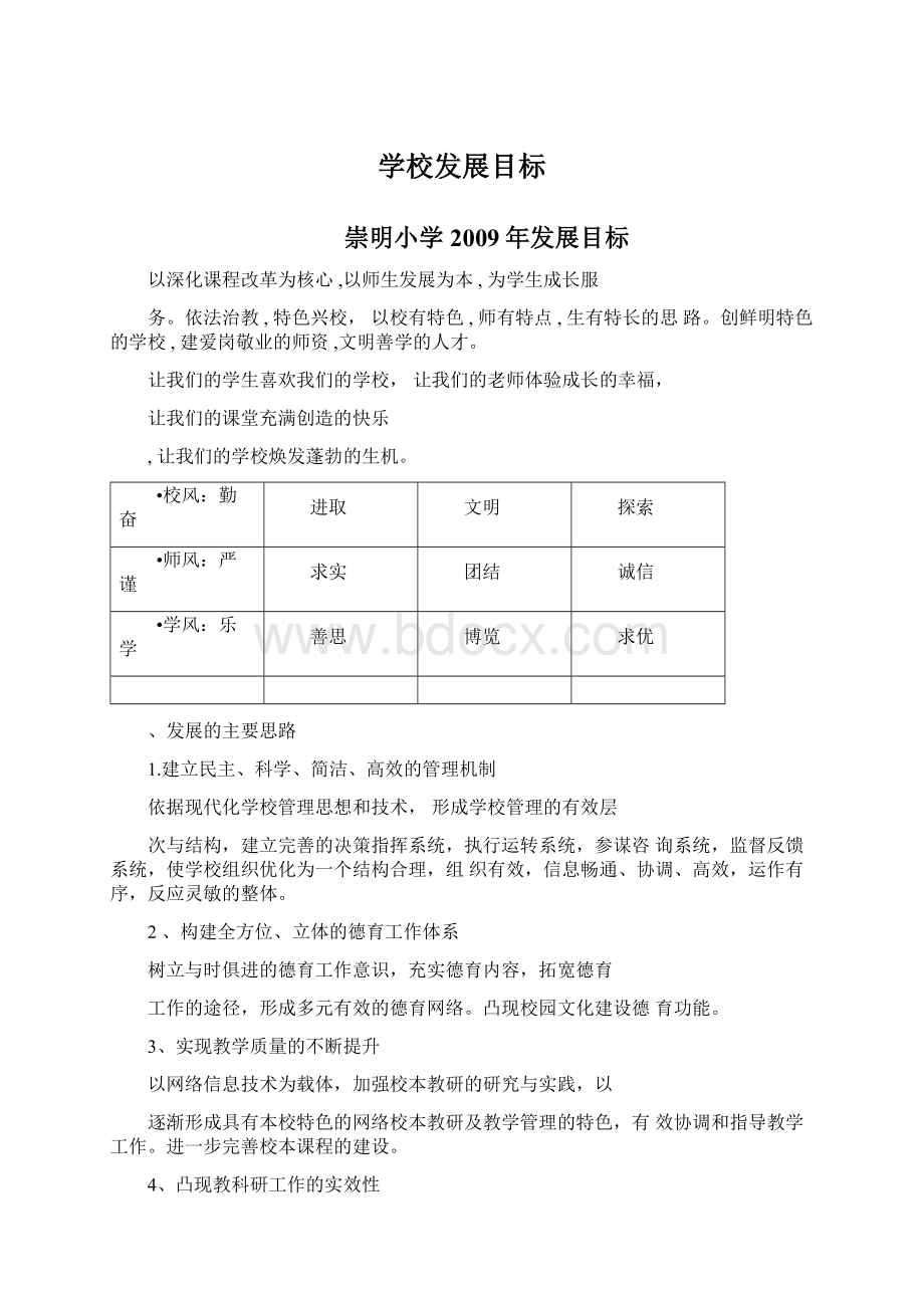 学校发展目标.docx_第1页