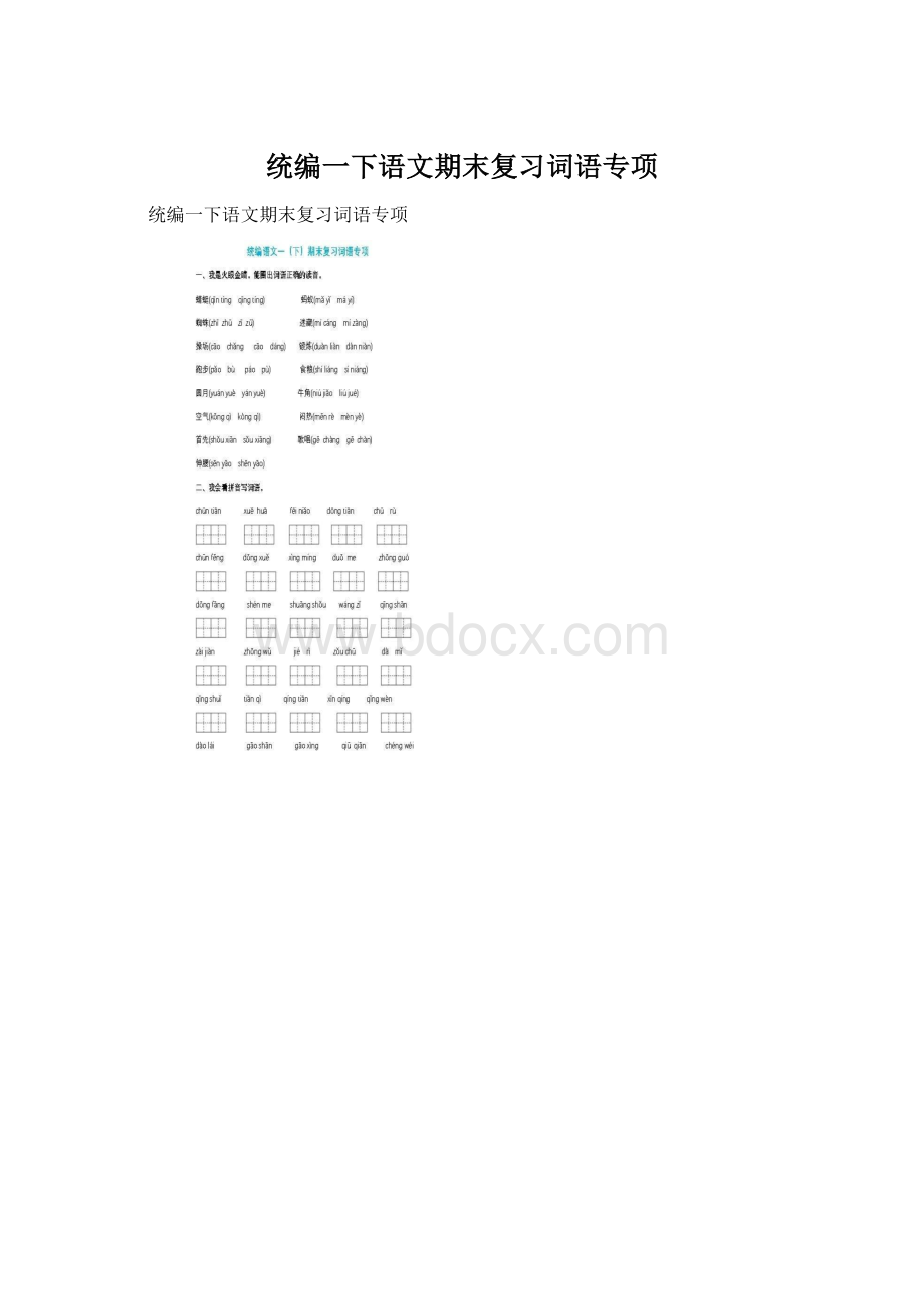 统编一下语文期末复习词语专项文档格式.docx