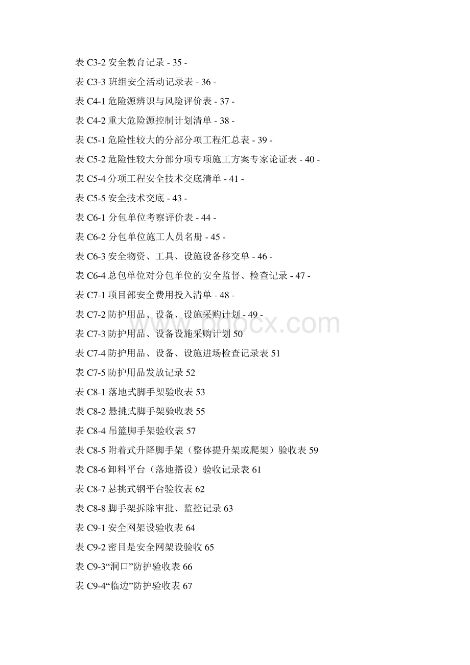 河北省建筑施工安全技术资料表格Word下载.docx_第2页