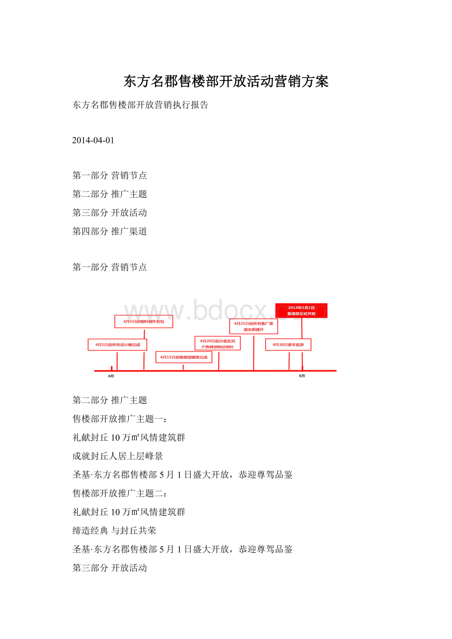 东方名郡售楼部开放活动营销方案.docx