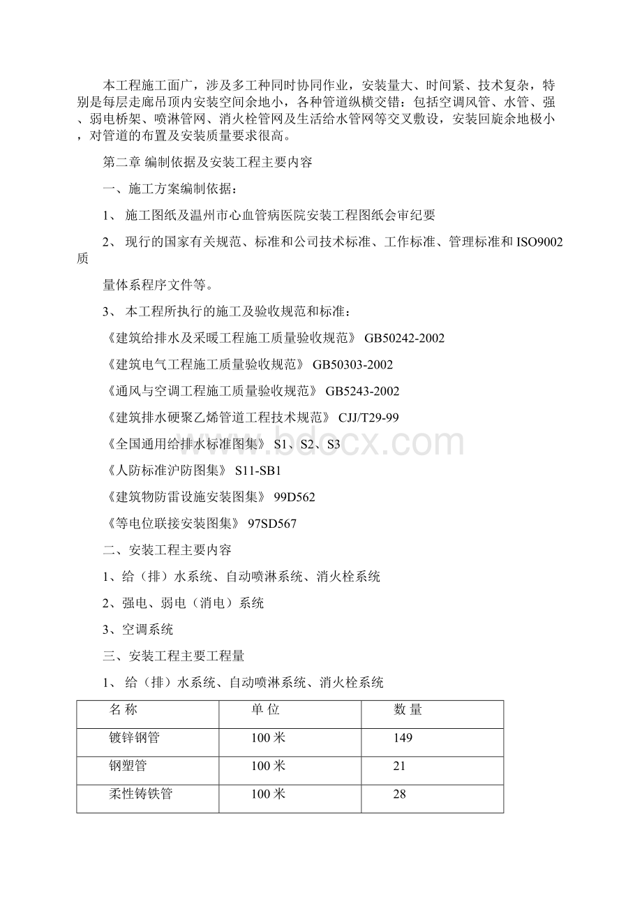 浙江温州某医院安装工程施工组织设计方案Word文件下载.docx_第2页