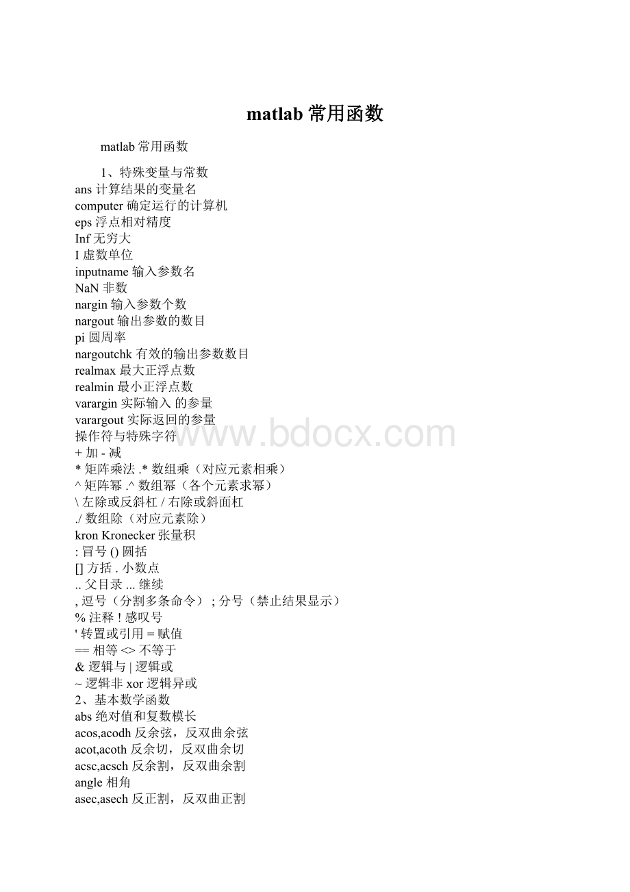 matlab常用函数Word文件下载.docx_第1页