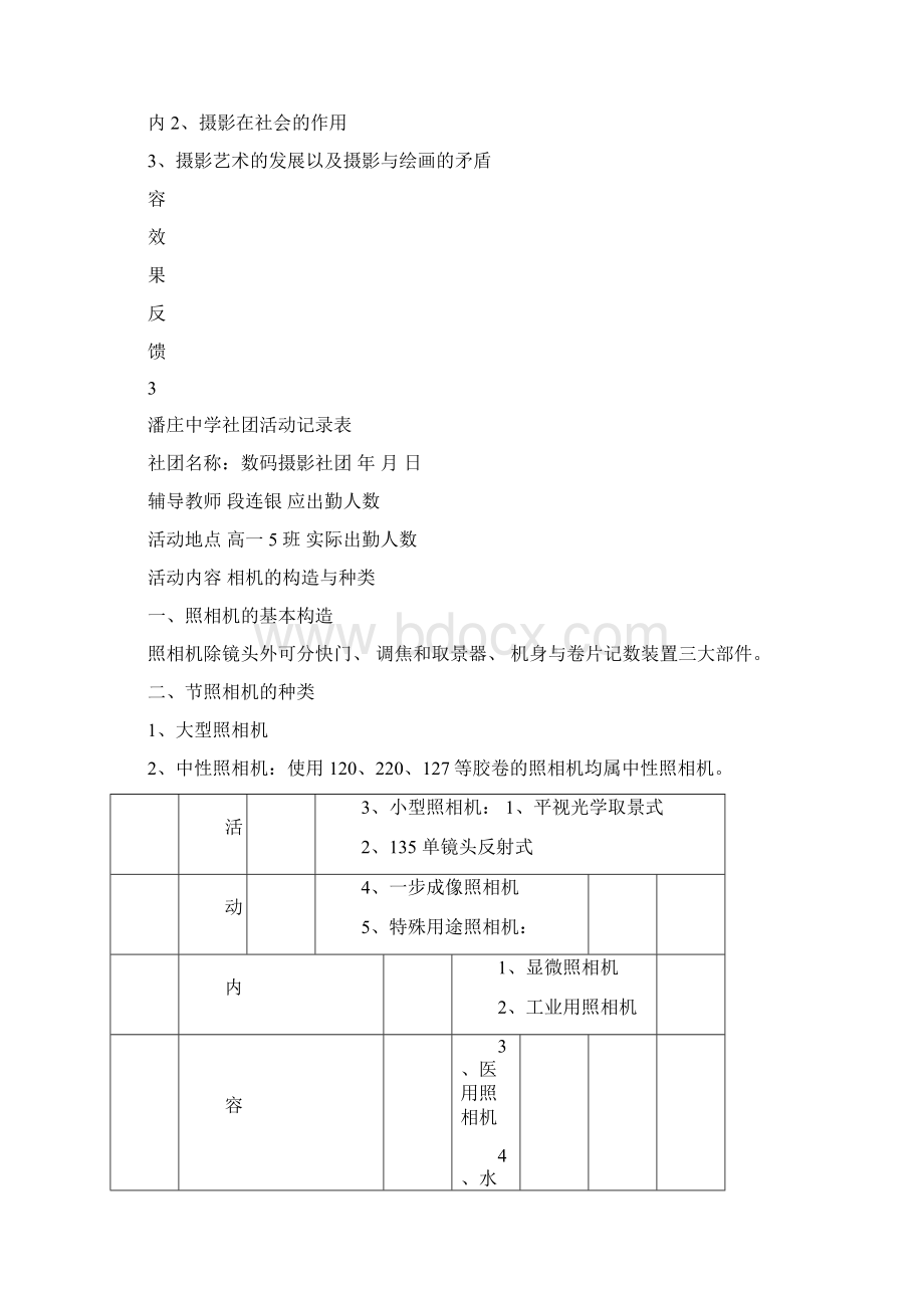 摄影社团活动记录表Word文档格式.docx_第3页