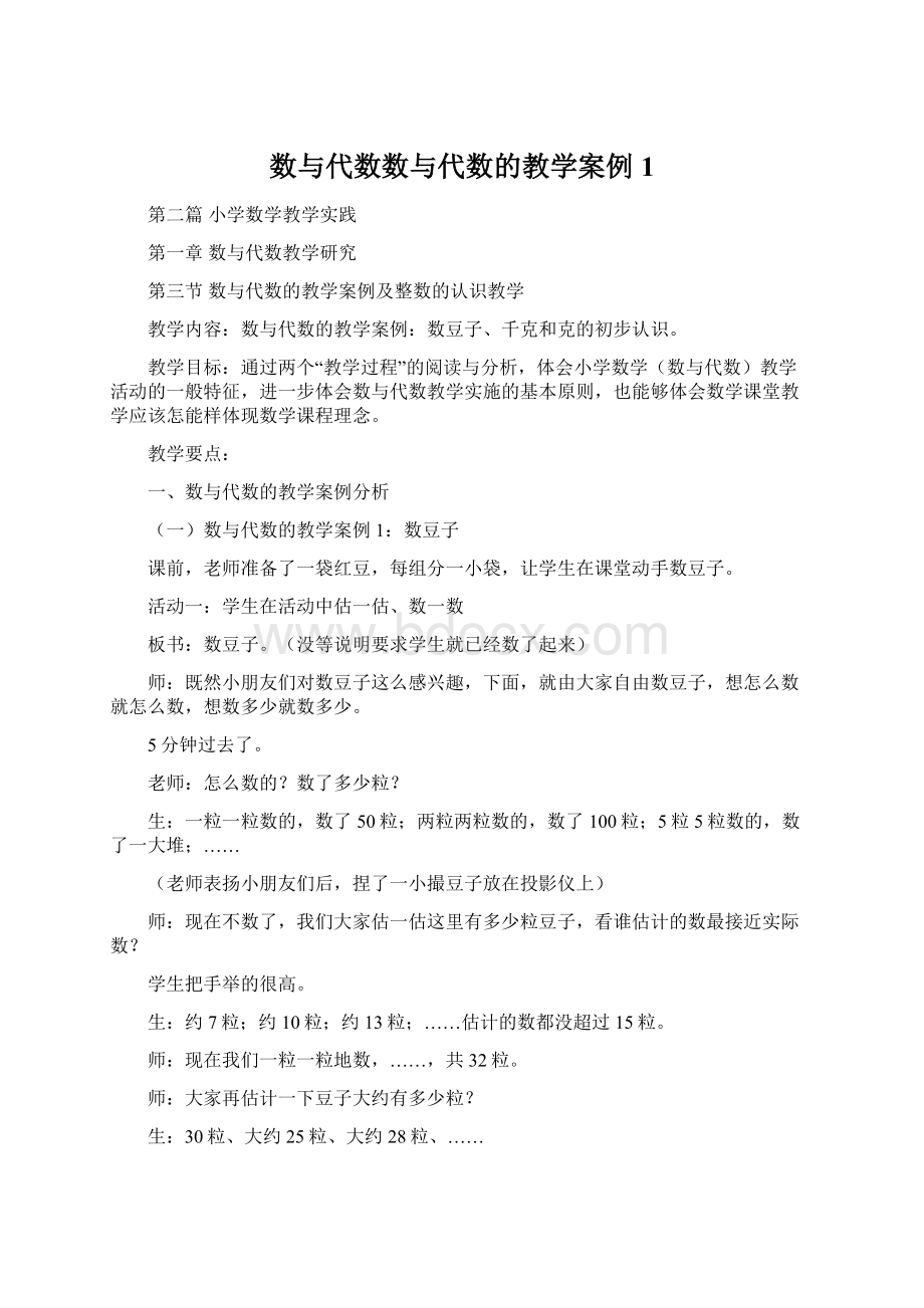 数与代数数与代数的教学案例1文档格式.docx