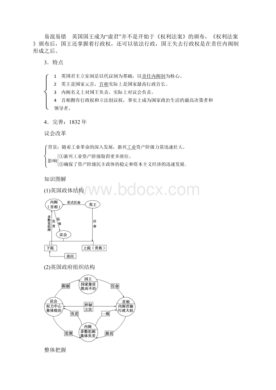 高考历史一轮复习教案英国君主立宪制与美国共和制的确立.docx_第2页