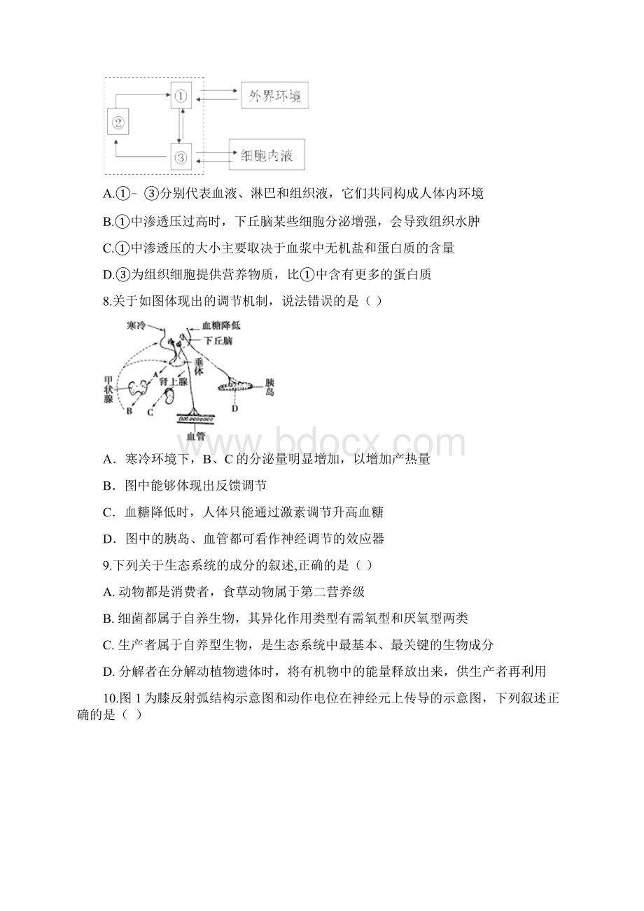 安徽省滁州市民办高中学年高二上学期期末考试生物试题.docx_第3页