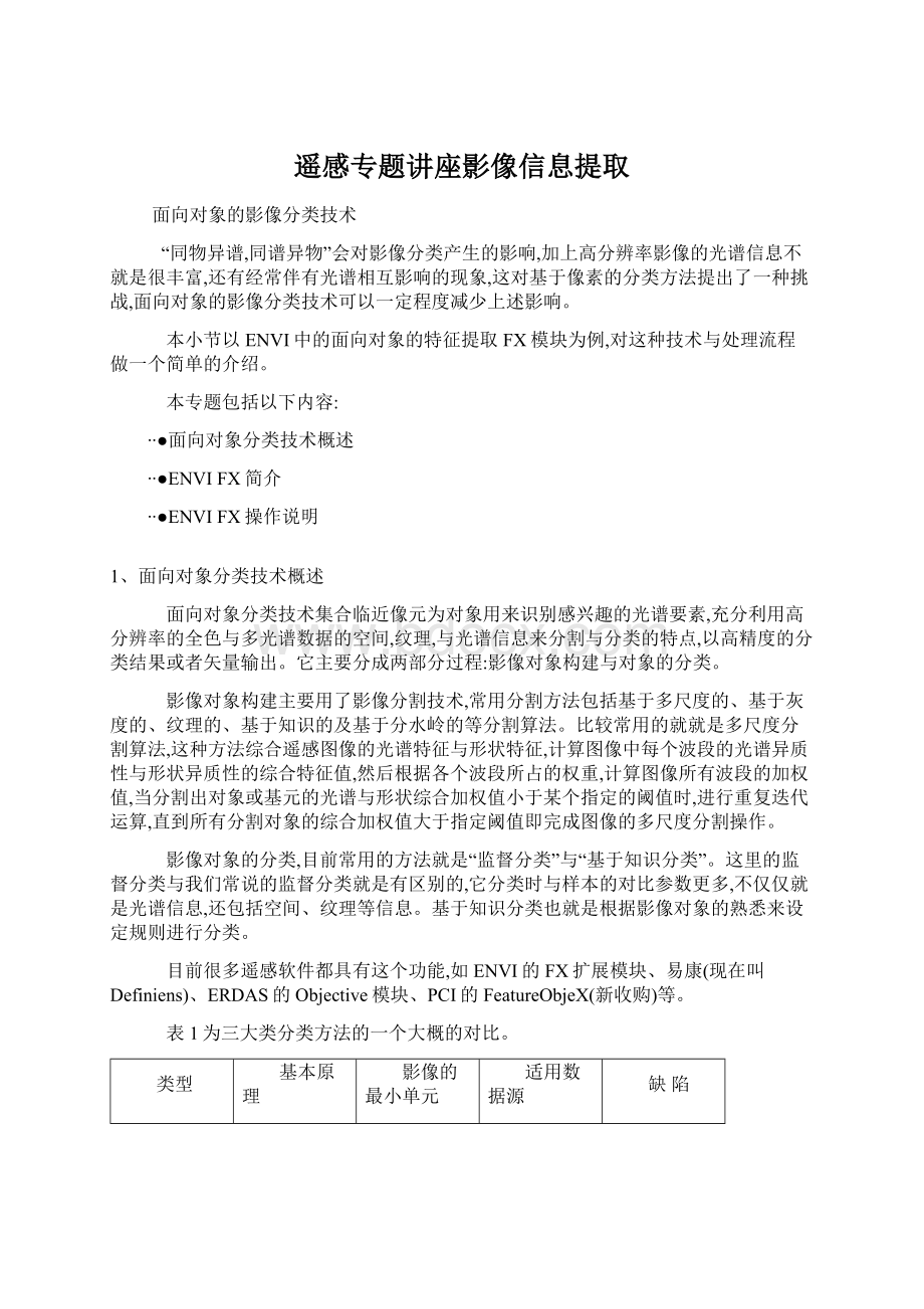 遥感专题讲座影像信息提取.docx_第1页