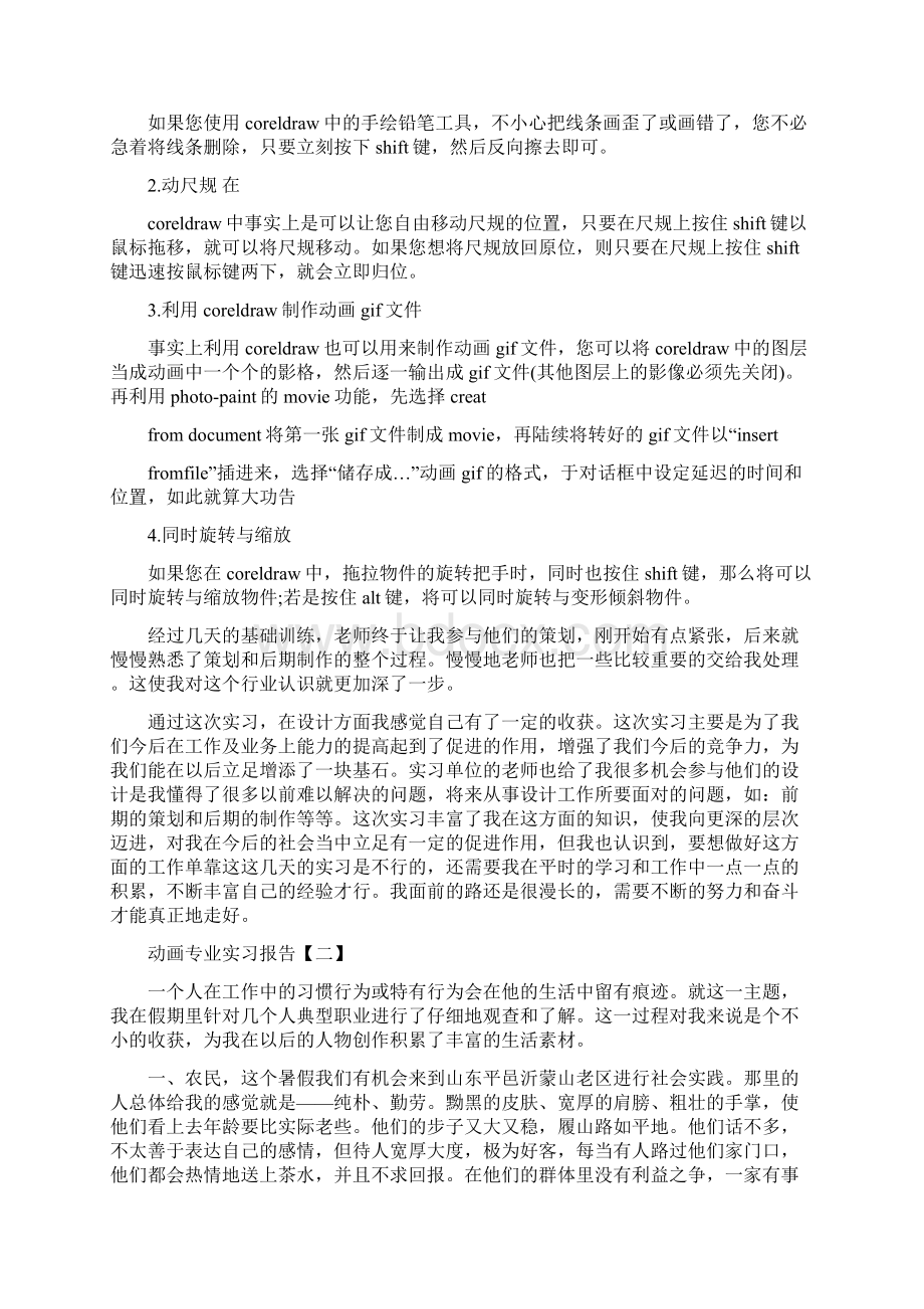 动画毕业实习报告优秀范文.docx_第3页