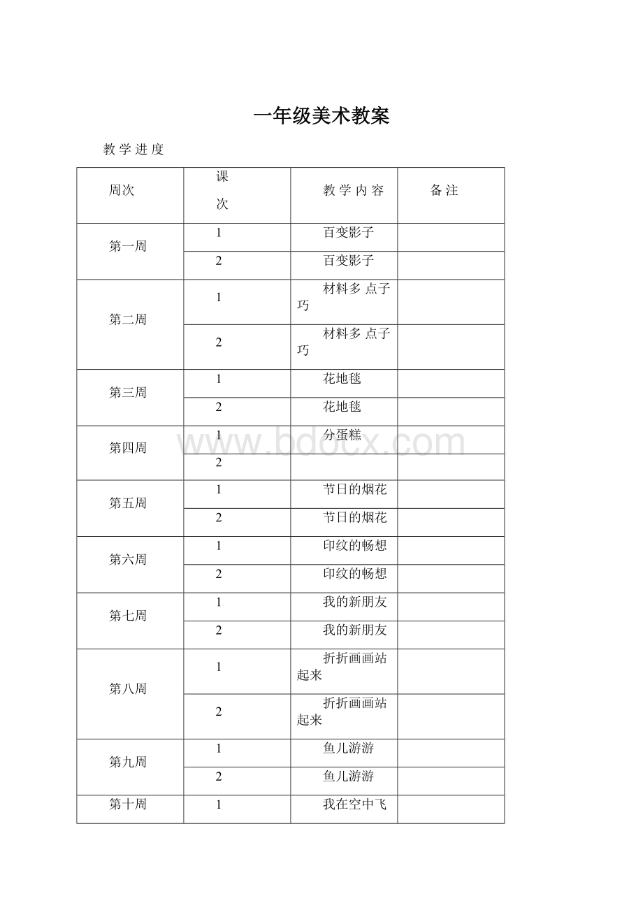 一年级美术教案Word文档下载推荐.docx