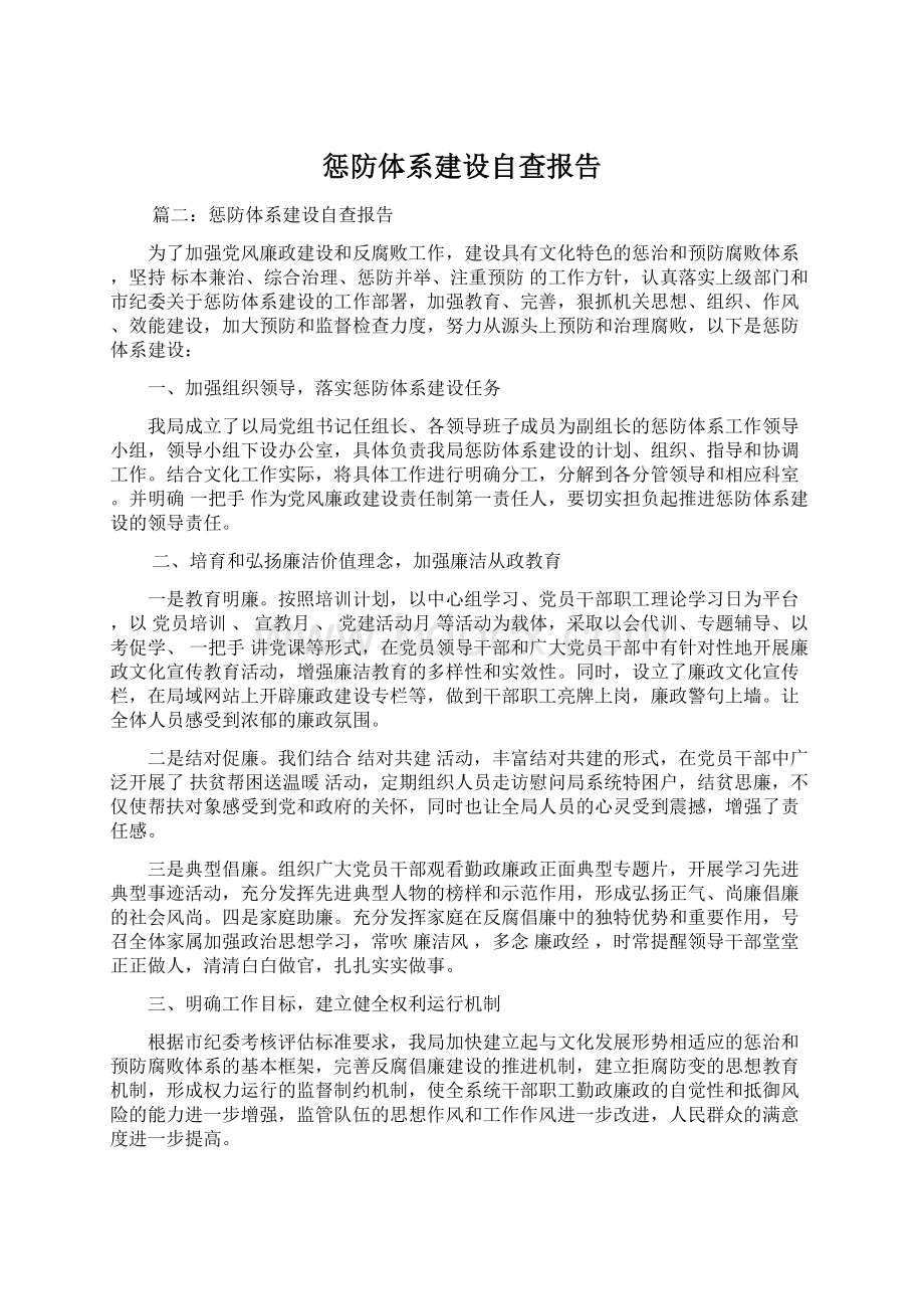 惩防体系建设自查报告.docx_第1页