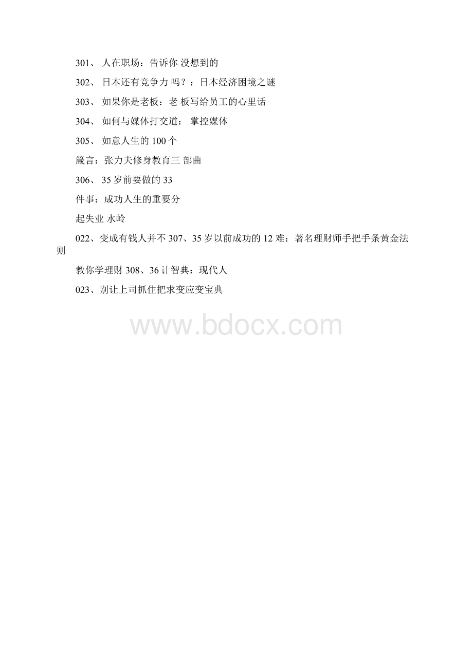 560部有史以来最畅销财经管理励志书籍大全Word文档格式.docx_第3页