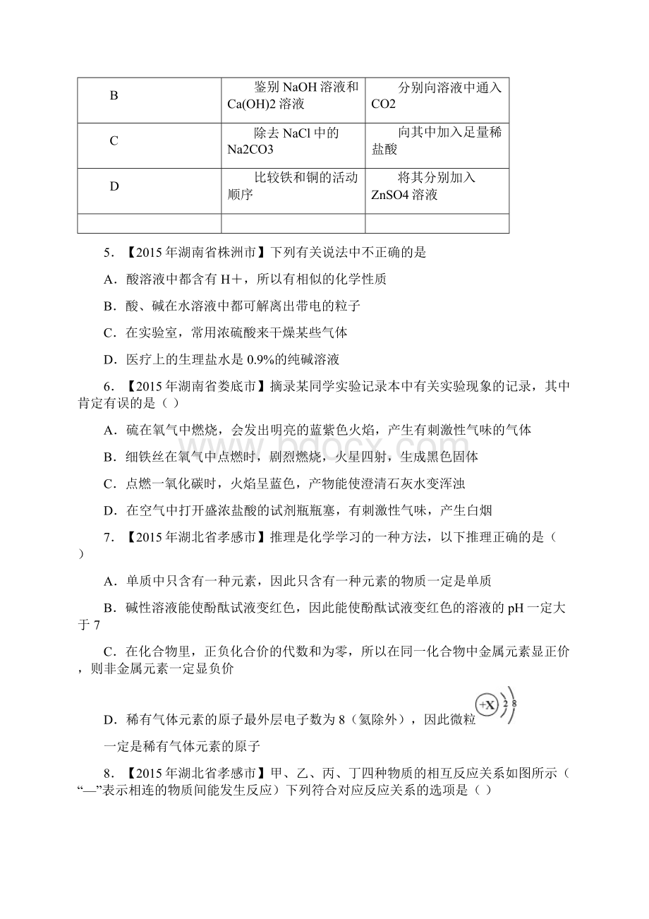 19专题101 常见的酸和碱Word文档格式.docx_第2页