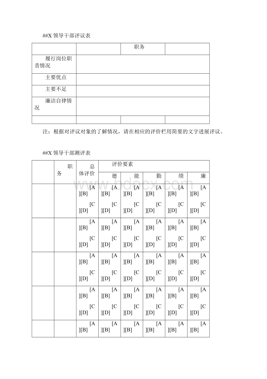 领导班子及领导干部民意测评表.docx_第3页