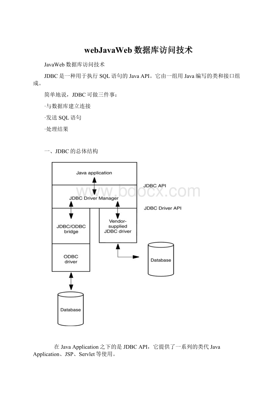 webJavaWeb数据库访问技术Word文档格式.docx