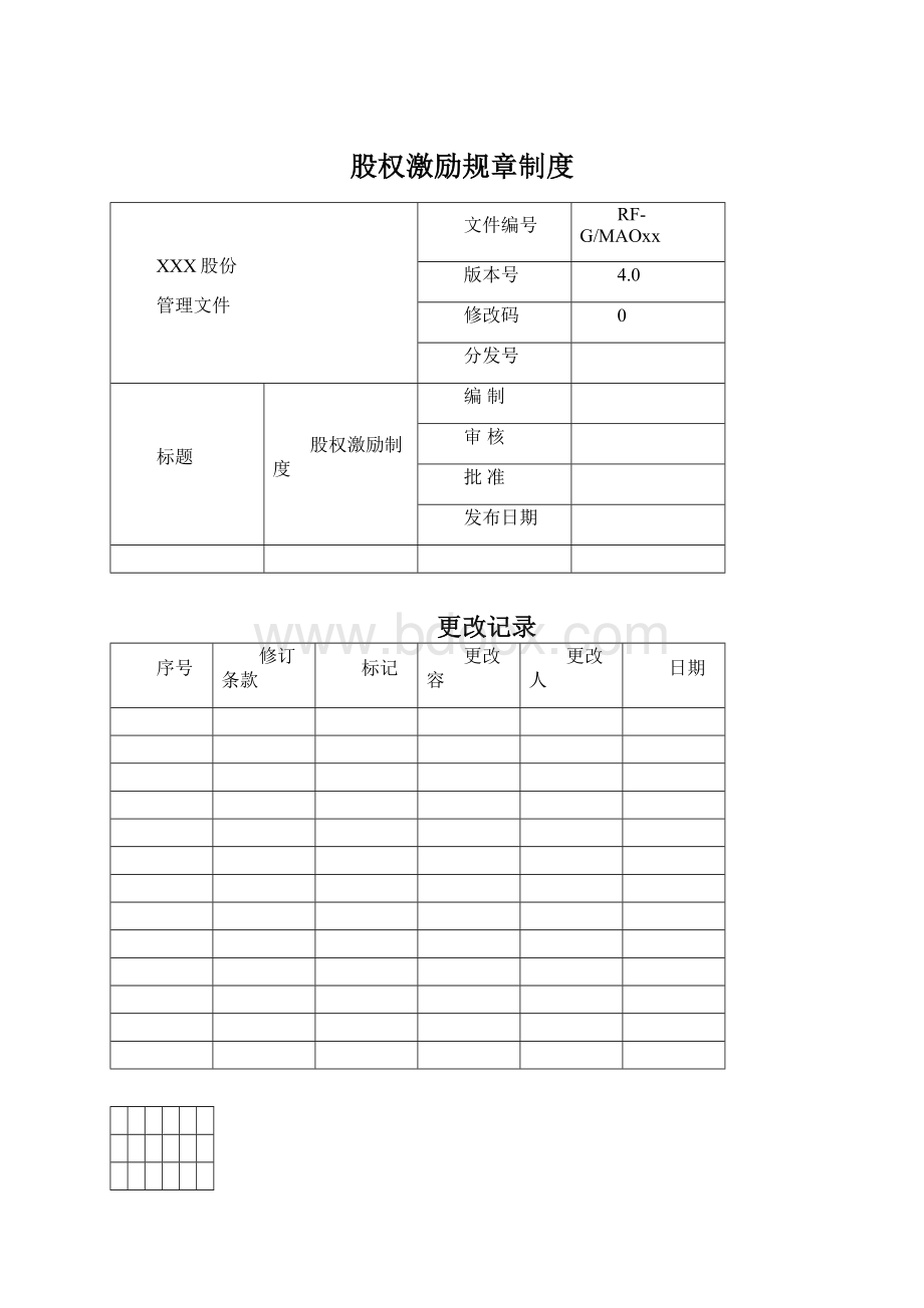 股权激励规章制度.docx