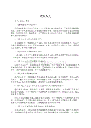 政治八九Word文档格式.docx