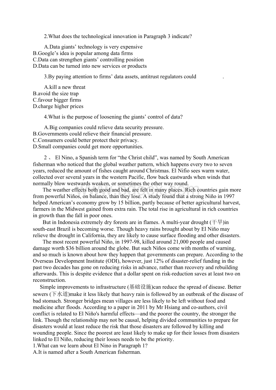 届高考英语二轮题海特训营4阅读理解细节理解四含答案文档格式.docx_第2页