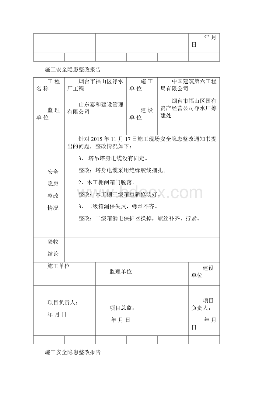 建筑工程安全隐患整改报告Word下载.docx_第3页