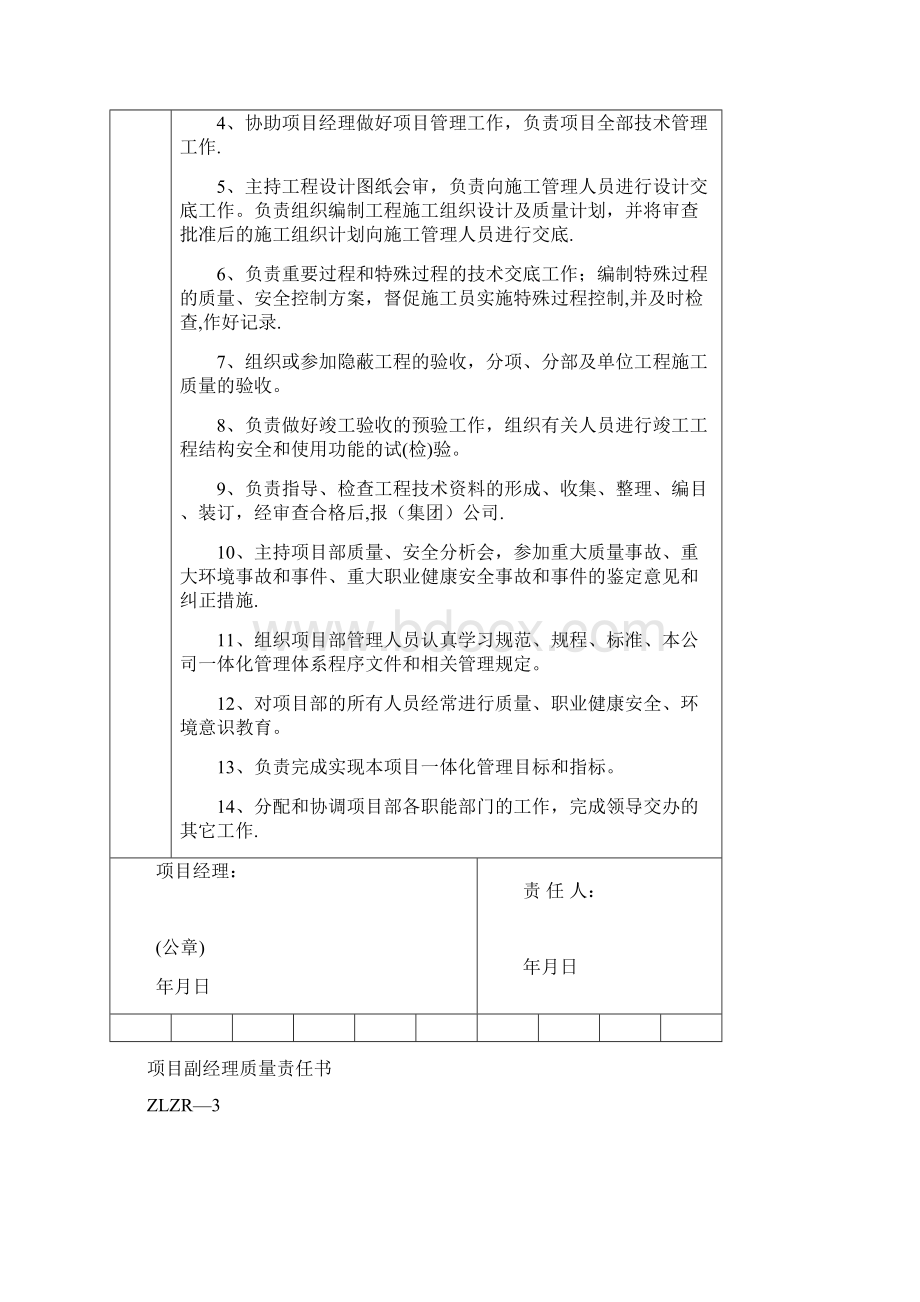 项目施工各岗位质量责任书.docx_第3页