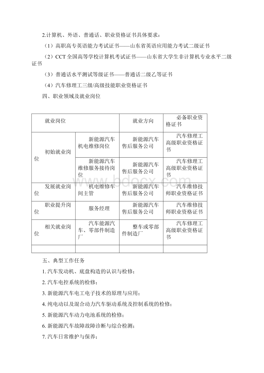 新能源机动车技术专业人才培养方案计划.docx_第3页