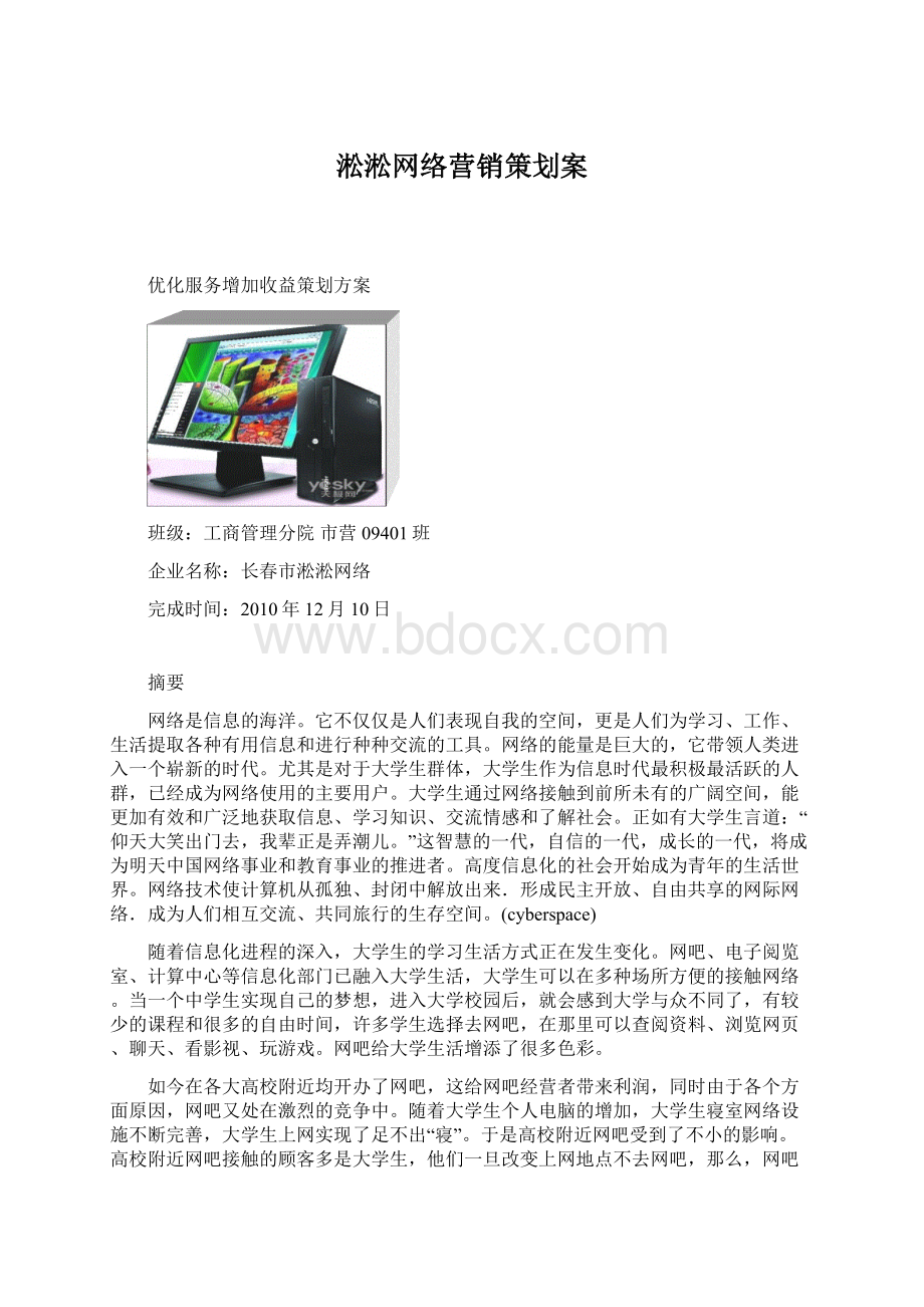 淞淞网络营销策划案Word格式.docx