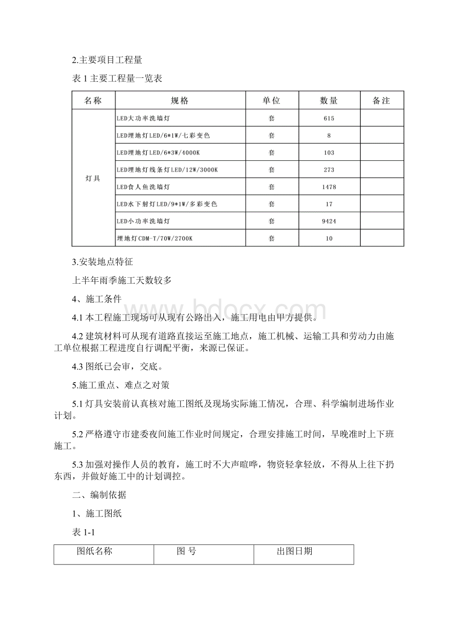 景观照明亮化施工组织方案参考.docx_第2页