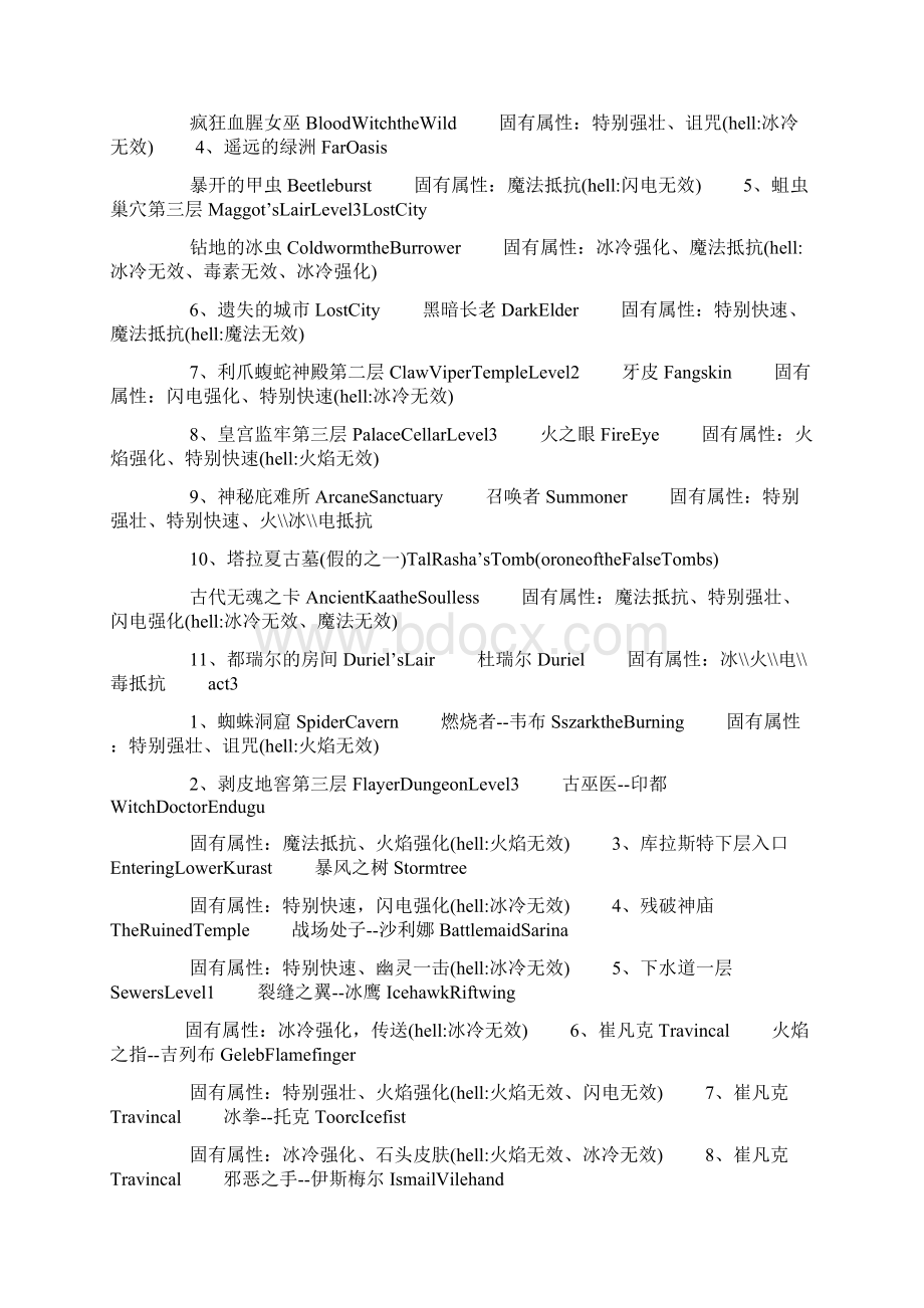 暗黑 固定出现的超级金怪备忘录.docx_第2页